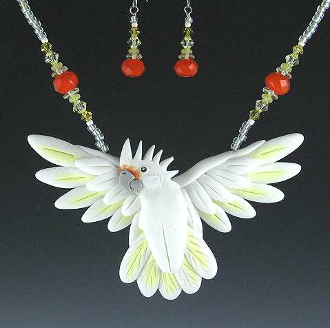 Goffin Cockatoo Open Wing Necklace