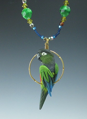 Patagonian Parrot Charm Necklace 