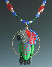 Hawk Head Parrot Charm Necklace