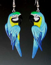 Blue and Gold Macaw Earrings