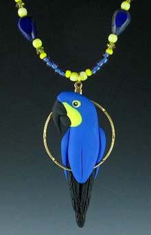 Hyacinth Macaw Charm Necklace