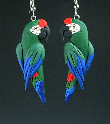 Military Macaw Earrings