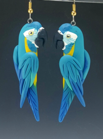 Blue Throat Macaw Earrings